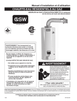 GSW Chauffe-eau au gaz à évacuation directe Manual do usuário