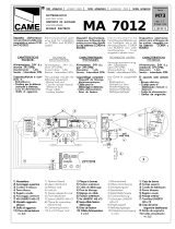 CAME MA7012, MA7012C Guia de instalação