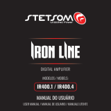 StetSom IR 400.1 Mono 400 W Amplifier Full Range Compact Iron Line Manual do proprietário