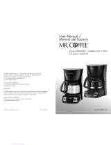 Mr. Coffee CG Series Manual do usuário