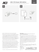 ACT AC2130 USB-C PD 33W GaNFast Charger Guia de instalação