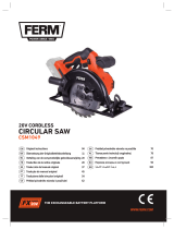 Ferm CSM1049 20V Cordless Circular Saw Manual do usuário