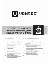 Vonroc EH501AC Electric PTC Fan Heater Manual do usuário