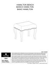 Hillsdale Furniture Hamilton Wood Vanity Stool Manual do proprietário
