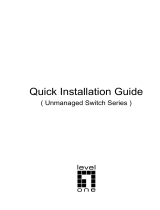 level one QIG Unmanaged Switch Series Guia de instalação