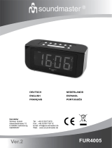 Soundmaster FUR4005 Radio Alarm Clock FM Black Manual do usuário