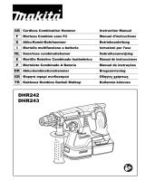 Makita DHR242 Cordless Combination Hammer Manual do usuário