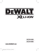 DeWalt DCB183 18V XR Slide 2.0Ah Li Ion Battery Manual do usuário
