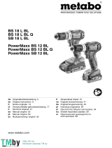 Metabo BS, SB, PowerMaxx Series Cordless Hammer Drill Manual do usuário