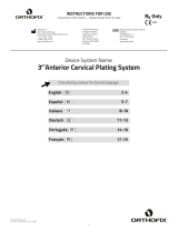 Orthofix 3 Degree Anterior Cervical Plating System Manual do usuário