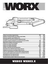 Worx WX803.X Battery Angle Grinder Manual do usuário
