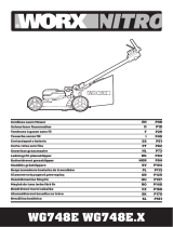 Worx WG748E Battery-Powered Lawn Mower Manual do usuário