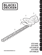 BLACK PLUS DECKER GTC1850L20 18V Li-Ion 45cm Cordless Hedge Trimmer Manual do usuário