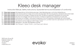 Evoko EDM1001-01 Kleeo Desk Manager Manual do usuário