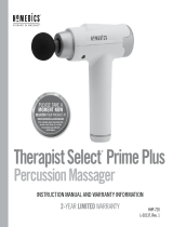HoMedics HHP-720 Therapist Prime Plus Percussion massager Manual do usuário