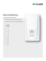 clage DEX 12 Next E-convenience Instant Water Heater Manual do usuário
