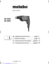 Metabo SE4000 Manual do usuário