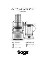 Sage BJB815/SJB815 3X Bluicer Pro Juicer/Blender Guia de usuario