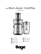 Sage BJE530/SJE530 Cold Plus Nutri Juicer Guia de usuario