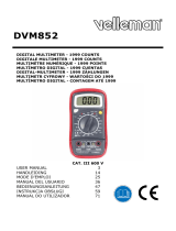 Velleman DVM852 DIGITAL MULTIMETER Manual do usuário