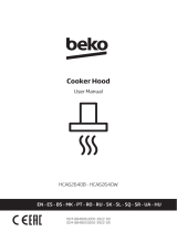 Beko HCA62640B, HCA62640W Cooker Hood Manual do usuário