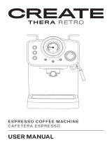 Create Thera Retro Espresso Coffee Machine Manual do usuário