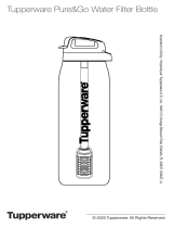 Tupperware P&GC0001 Pure&Go Water Filter Bottle Manual do usuário