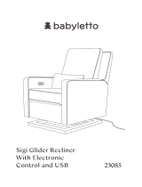 Babyletto Sigi Electronic Recliner and Glider in Eco-Performance Fabric Manual do usuário