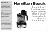Hamilton Beach 12 Cup Stack and Snap Food Processor Black and Stainless Guia de usuario