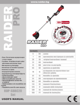 Raider R20 Cordless Brush Cutter Detachable shaft 20V RDP-SBBC20Set Manual do usuário
