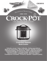 Crock-Pot Express programmable 5.6 l CSC051X-01 Manual do proprietário