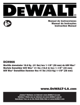 DeWalt DCH966B Manual do usuário