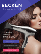 Becken secador de cabelo PROFISSIONAL BPHD2663 Manual do proprietário