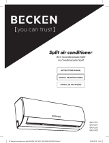 Becken AR COND SPLIT 12000 BTU BAC4257 Manual do proprietário