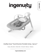 ingenuity Ingenuity AnyWay Sway Multi-Direction Portable Baby Swing, Spruce Manual do proprietário