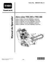 Toro TRX-250 Walk-Behind Trencher (22983) Manual do usuário